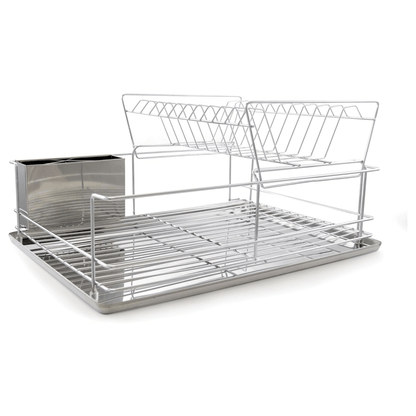 Better Chef 22" 2-Tier 4-Piece Chrome Classic Dish Rack Jupiter Gear Home