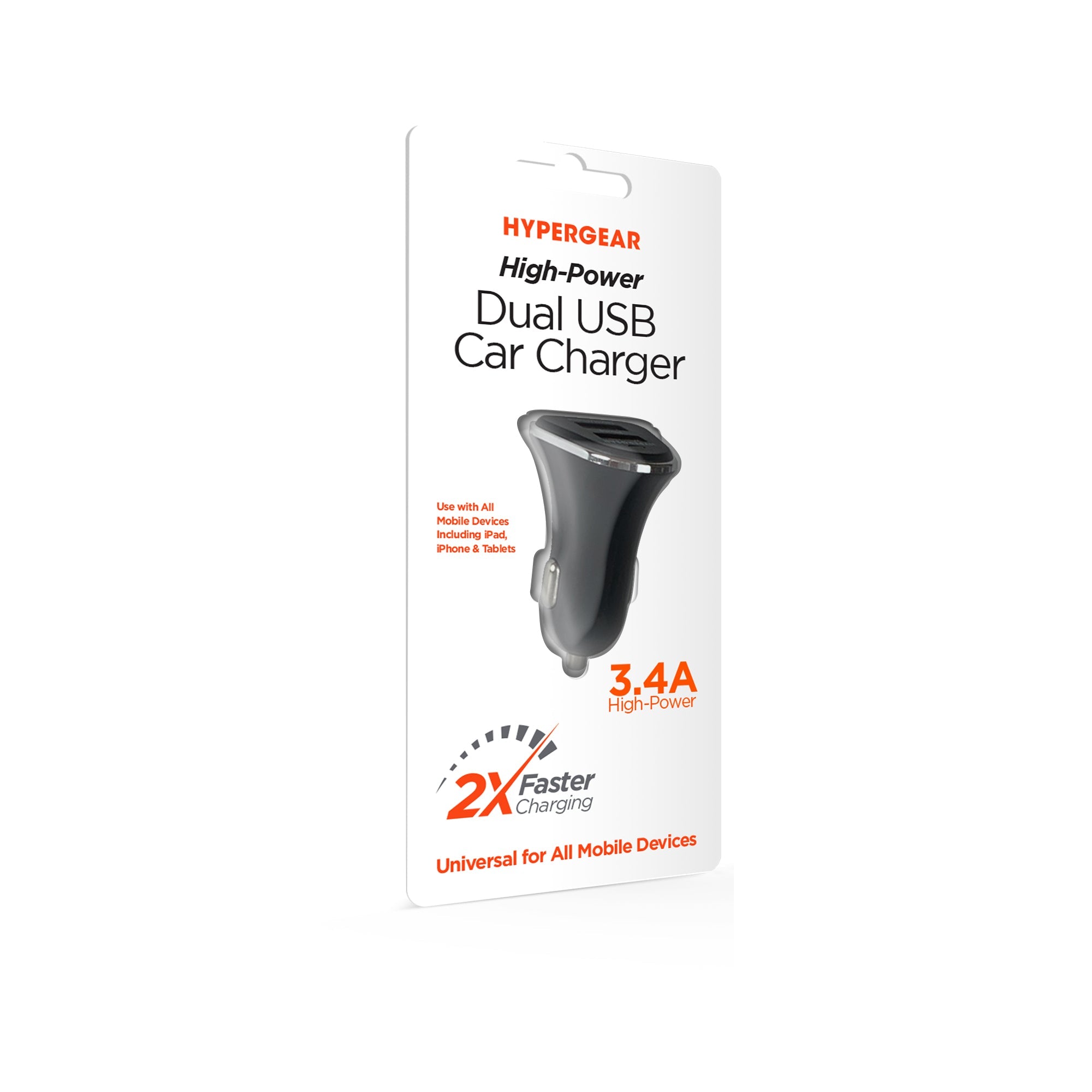 HyperGear Hi-Power Dual USB 3.4A Car Charger Jupiter Gear Home