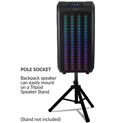 IQ Sound 2 x 6.5" Sound Traveler Portable Backpack Speaker Jupiter Gear Home