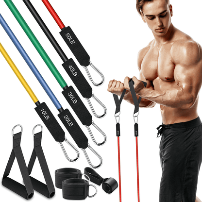 XGear Fitness 11-Piece Exercise Resistance Band Set with Handles Jupiter Gear Home