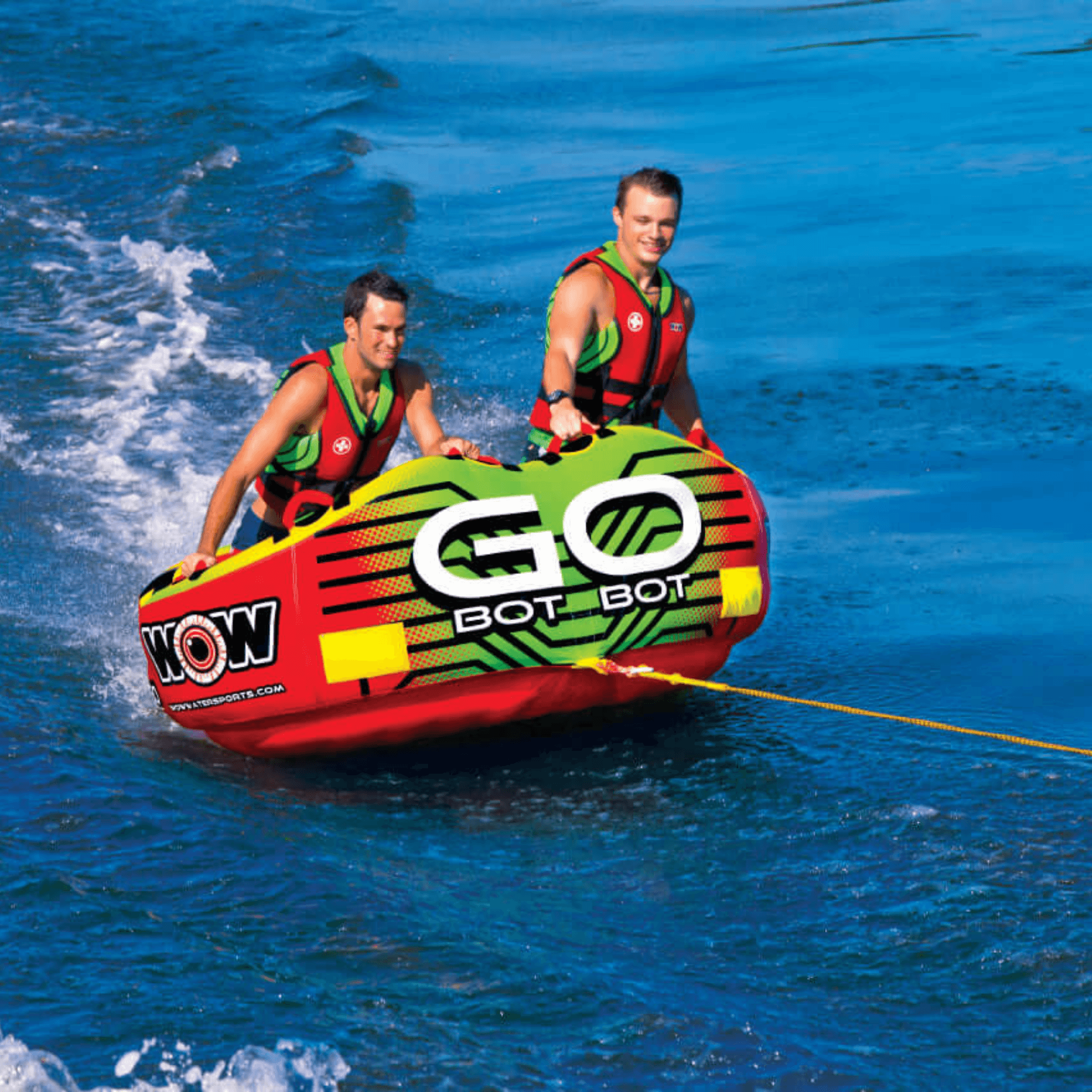 WOW Watersports Go Bot Towable Water Tube for 1 to 2 Riders Jupiter Gear Home