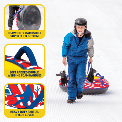 WOW Watersports Legend Hard-Bottom Snow Tube for 1 Person Jupiter Gear Home