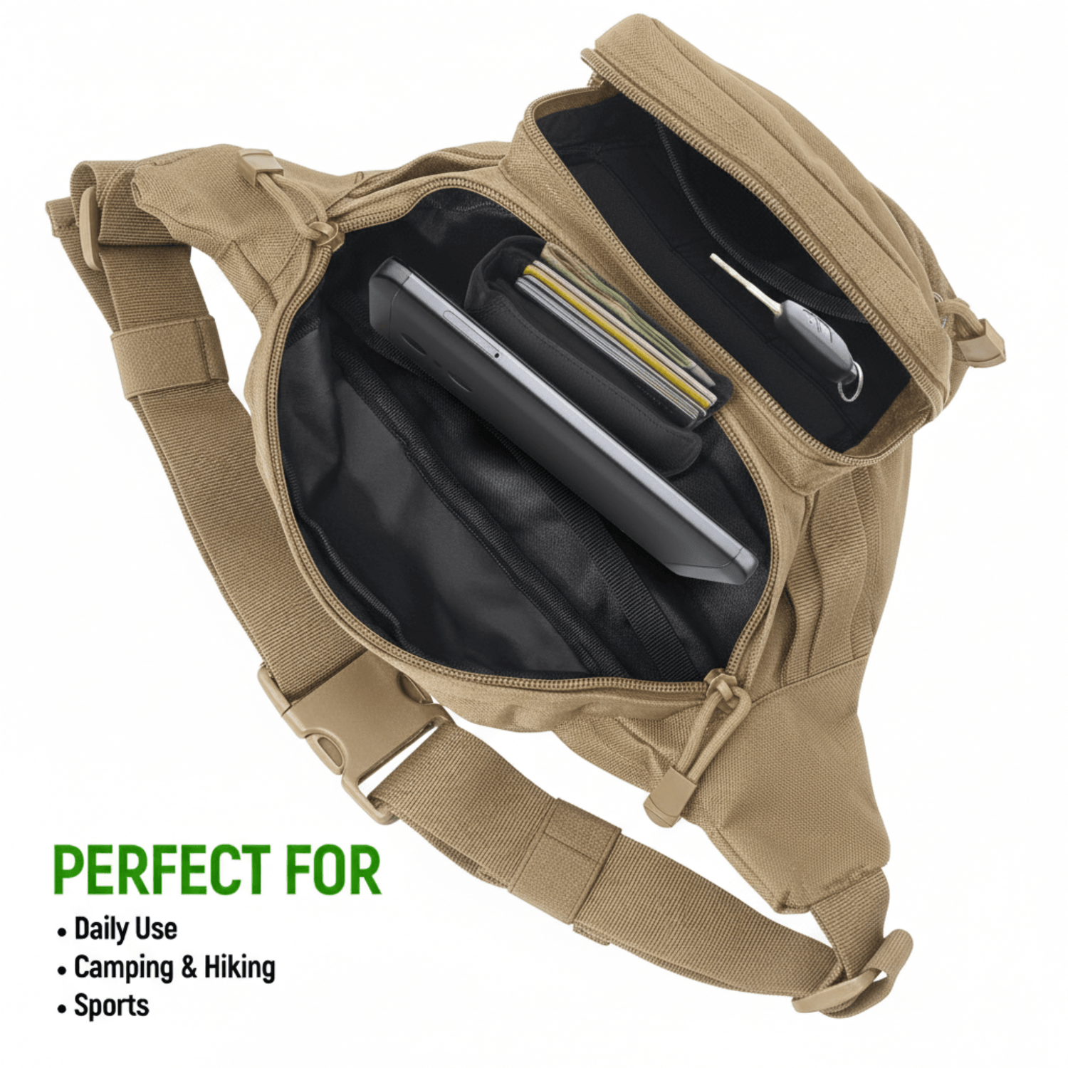 XGear Tactical Hunting Fanny Pack with USA Flag Patch Jupiter Gear Home