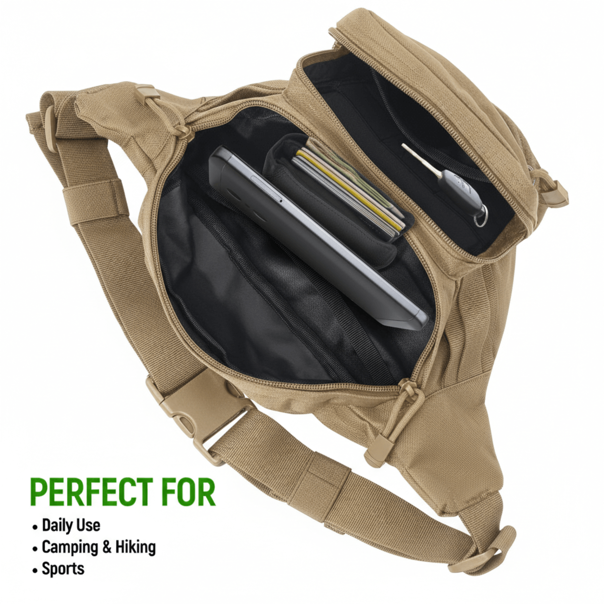 XGear Tactical Hunting Fanny Pack with USA Flag Patch Jupiter Gear Home