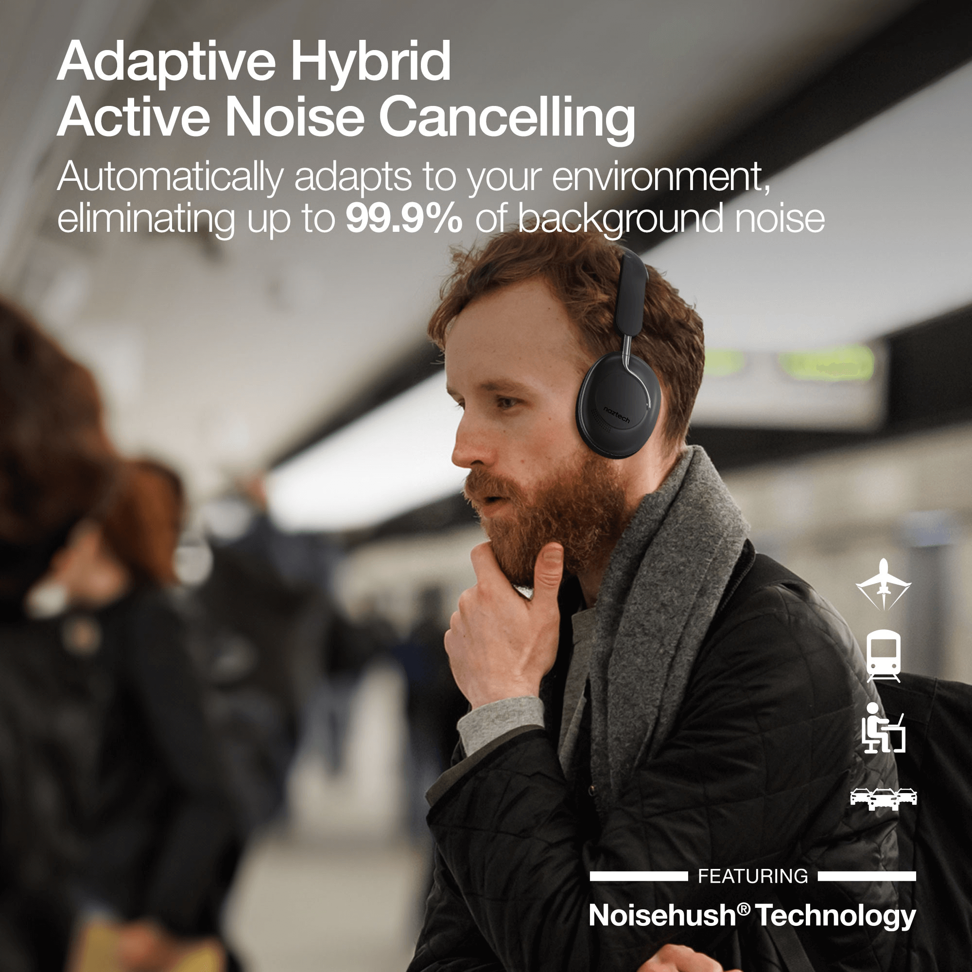 Naztech Aura 360 ANC Wireless Headphones Jupiter Gear Home