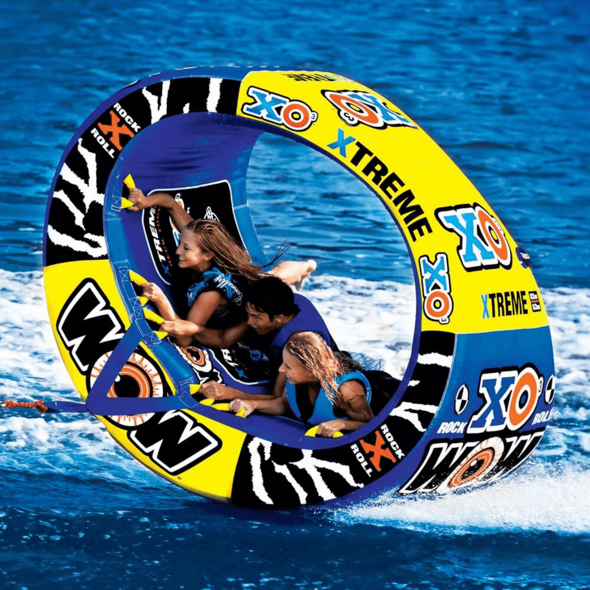 WOW Watersports Xtreme Inflatable Towable Ride-in-Oval for 1 to 3 Persons Jupiter Gear Home