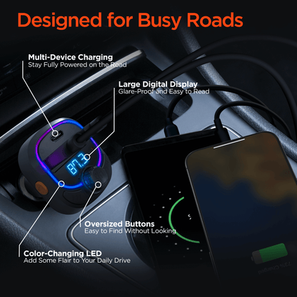 HyperGear IntelliCast Road FM Transmitter Car Charger Jupiter Gear Home
