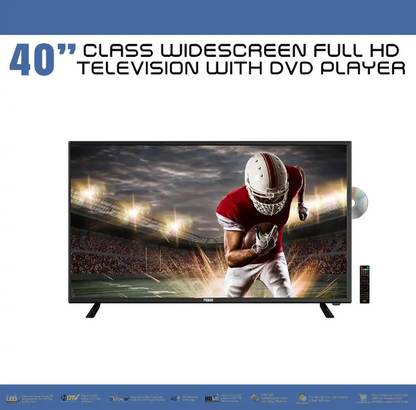 Naxa 40" Class Widescreen Full HD Television with DVD Player, Media Player with USB, and HDMI (NTD-4050) Jupiter Gear Home