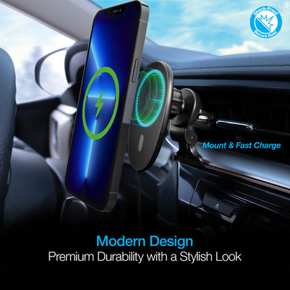 Naztech MagLock 15W Wireless Charging Vent Mount Jupiter Gear Home