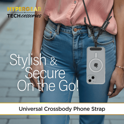 HyperGear TECHcessories Black Braided Rope Universal Crossbody Phone Strap Jupiter Gear Home