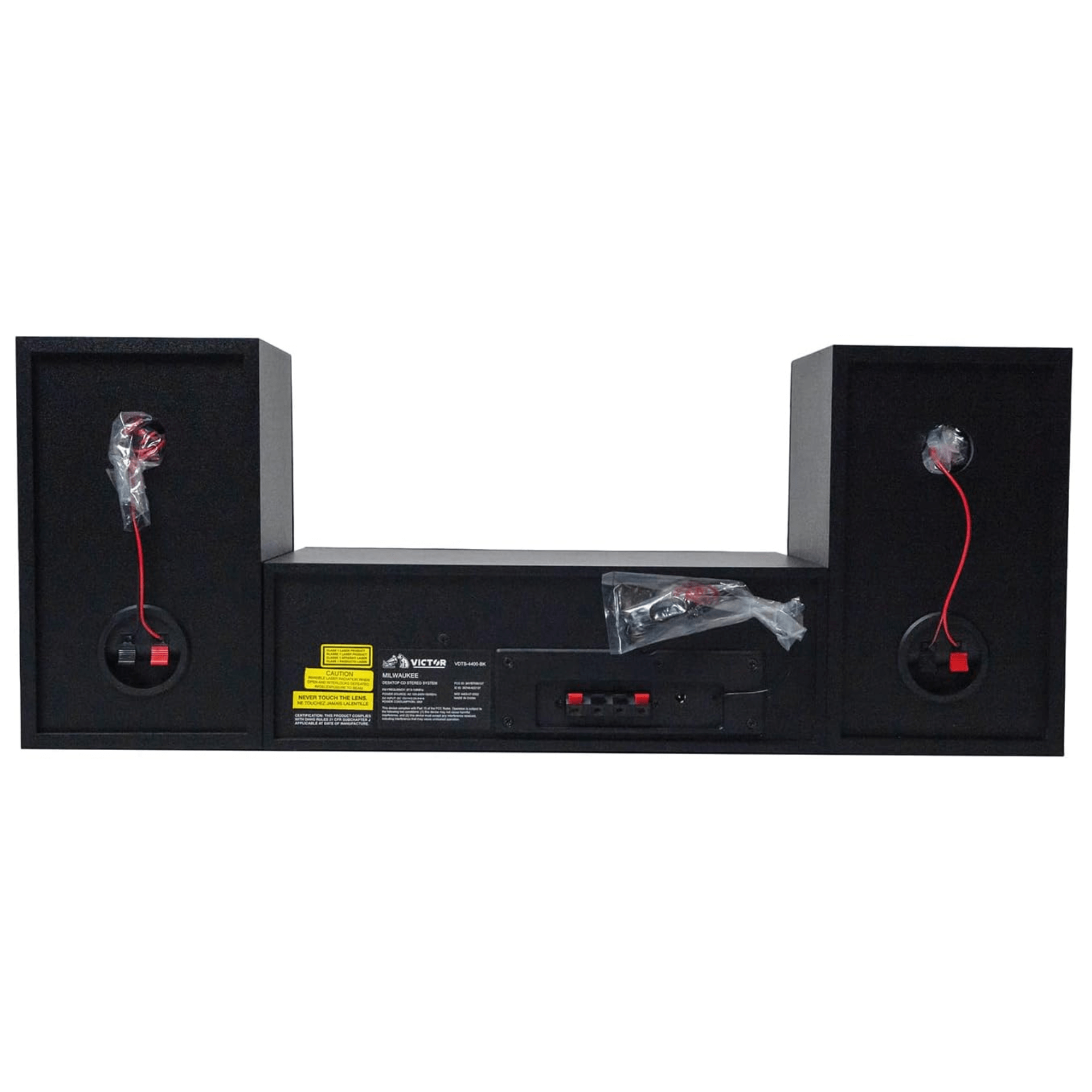 Victor Milwaukee 50W Desktop CD Stereo System Black - Refurbished Jupiter Gear Home