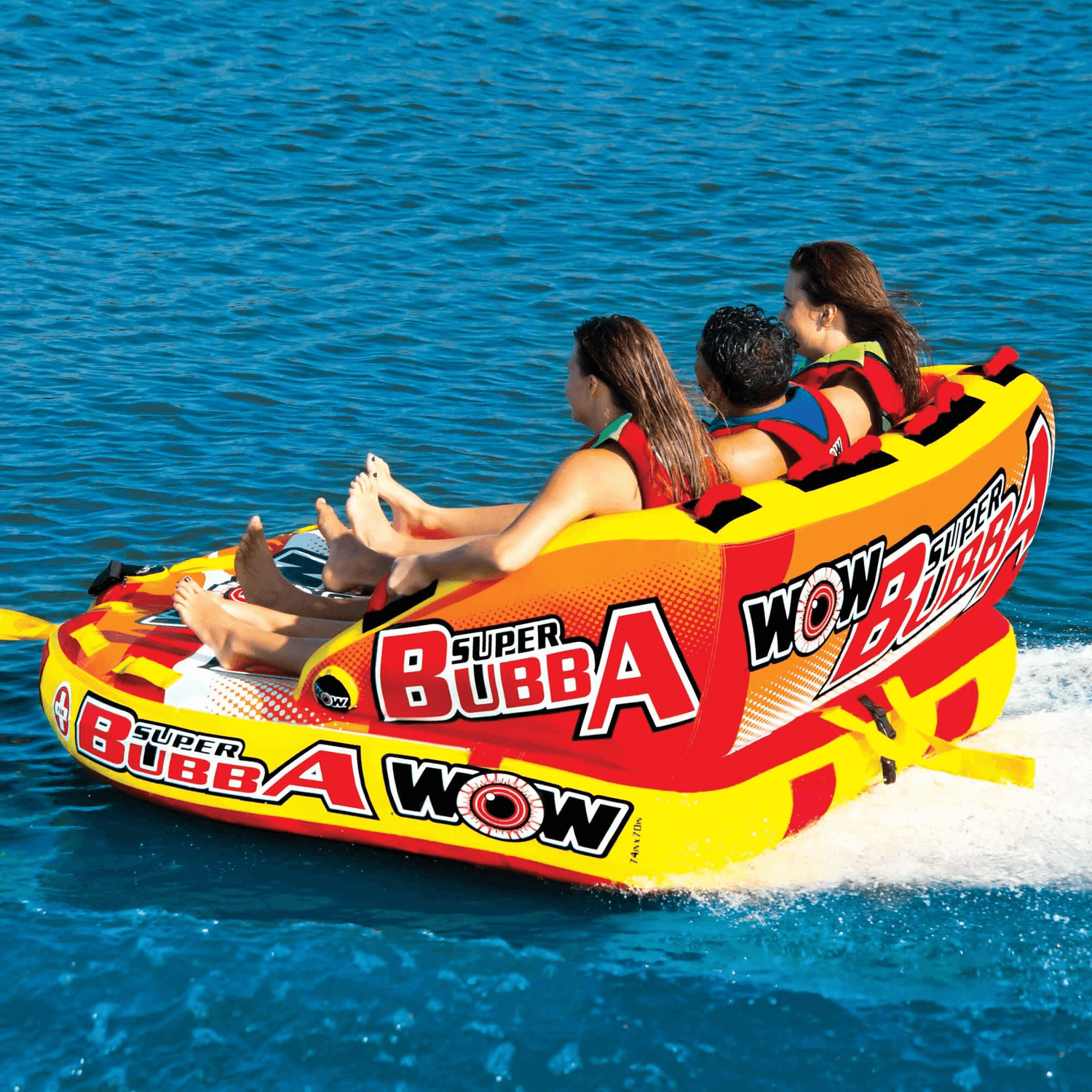 WOW Watersports Super Bubba 1-3 Person Inflatable Towable Deck Tube Jupiter Gear Home