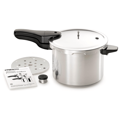 Presto 8-Quart Polished Aluminum Pressure Cooker Jupiter Gear Home