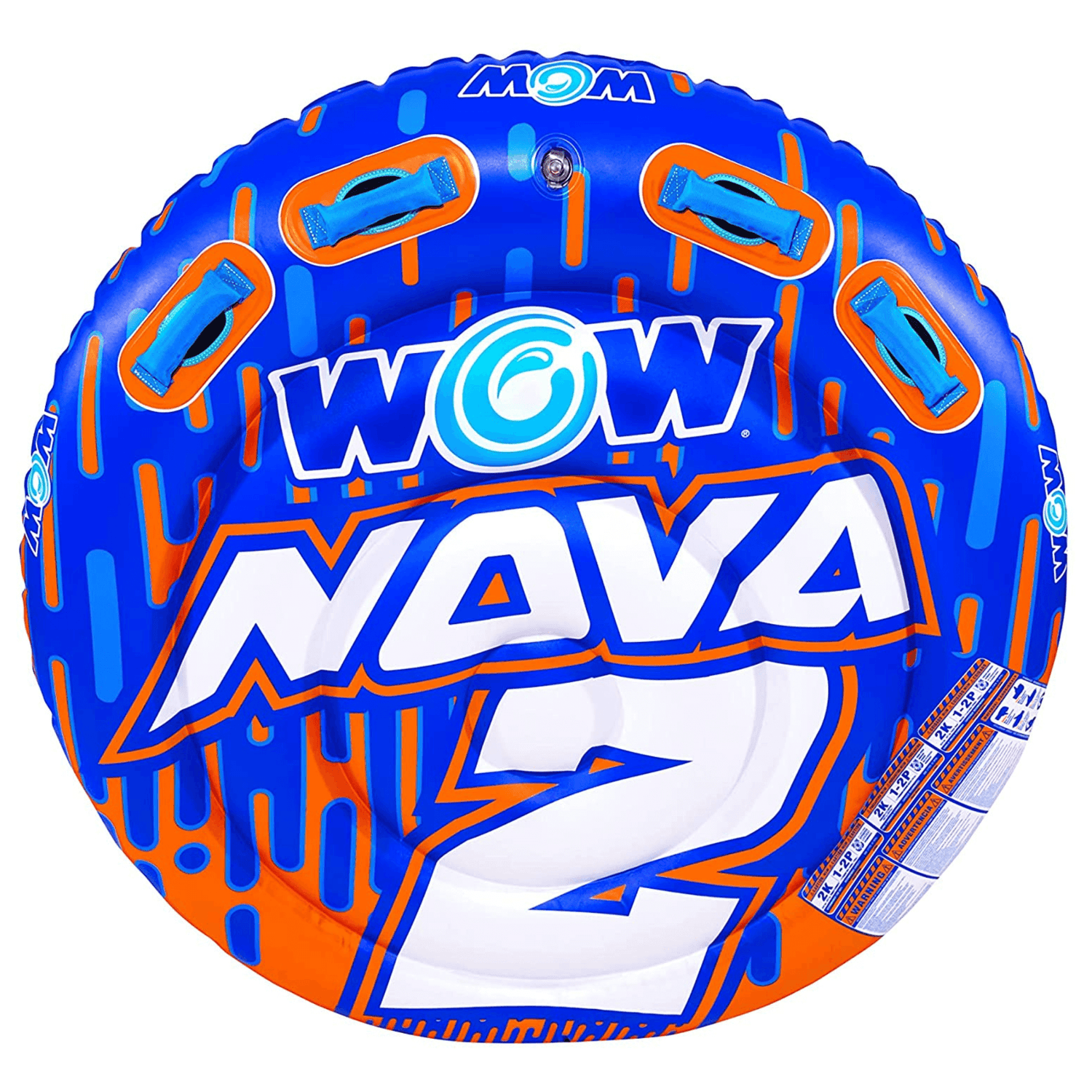 WOW Watersports Nova 2 Person Towable Deck Tube with Foam Handles Jupiter Gear Home