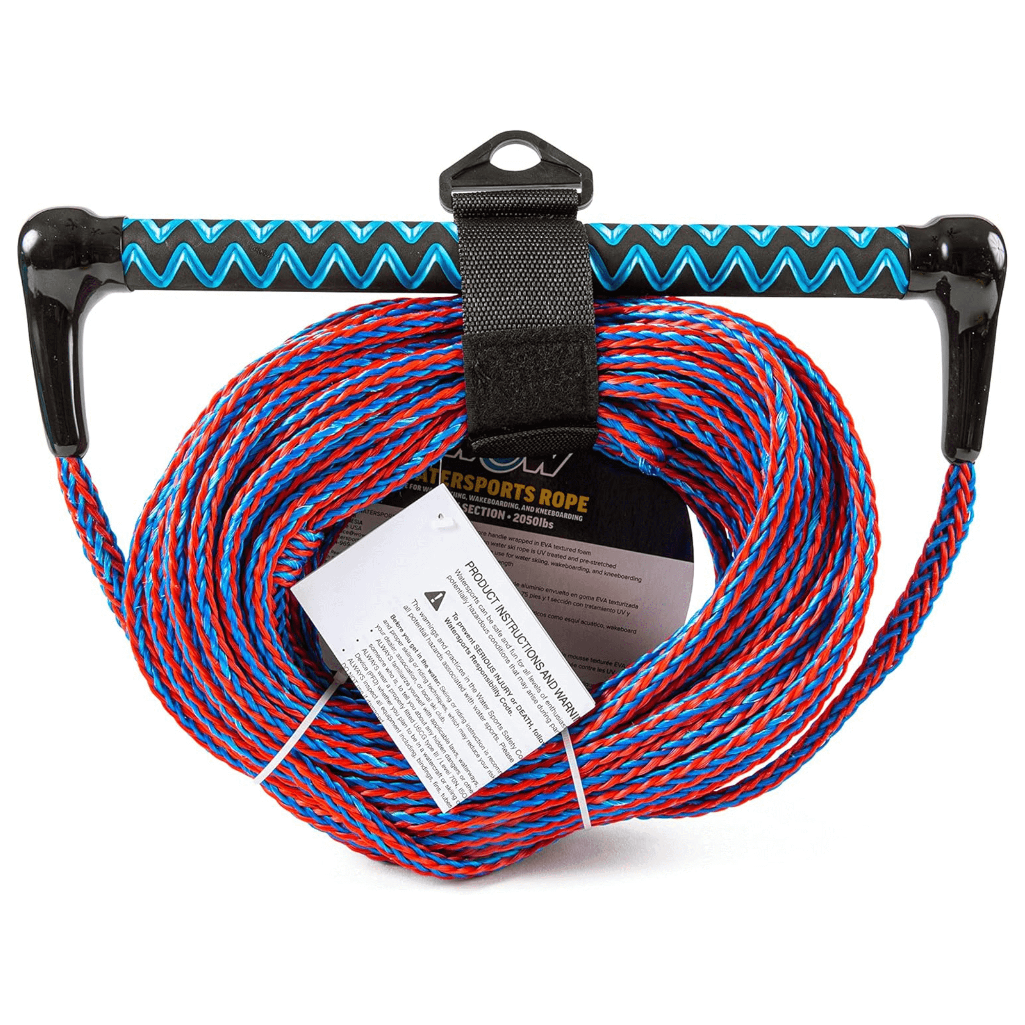 WOW Watersports 75ft Watersports Tow Rope with EVA Handle Jupiter Gear Home