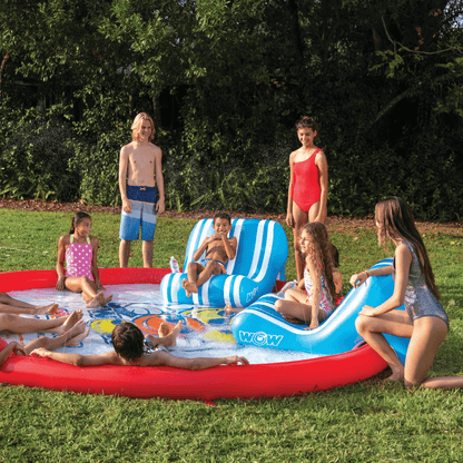 WOW Watersports Splash Pad Lounge Chair w Bottom Slot and Built-In Cup Holder Jupiter Gear Home
