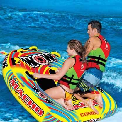 WOW Watersports Macho Towable Water Tube with  Multiple Riding Positions Jupiter Gear Home