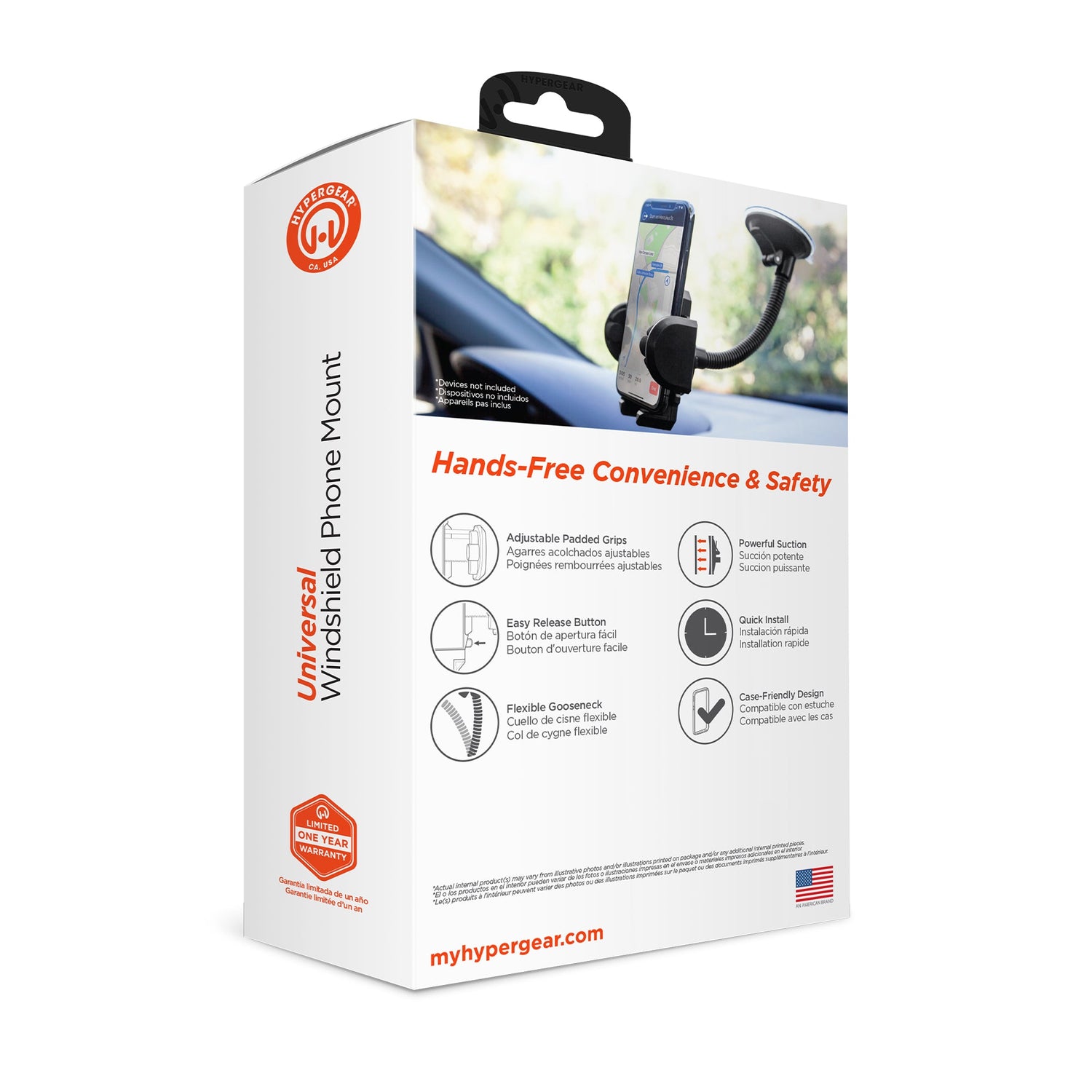 HyperGear Universal Windshield Phone Mount Black (14369-HYP) Jupiter Gear Home