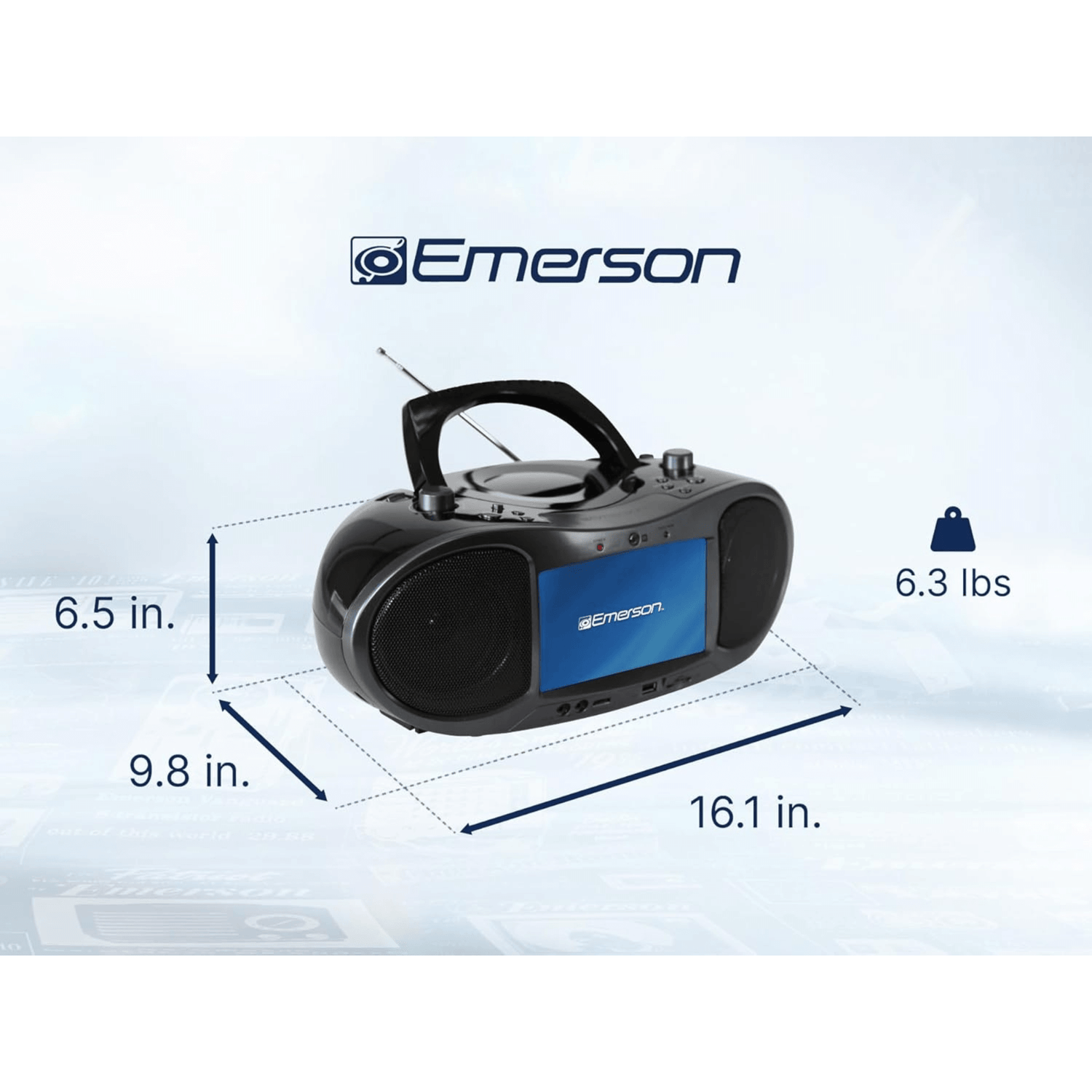 Emerson 7" Bluetooth DVD Boombox - Refurbished Jupiter Gear Home