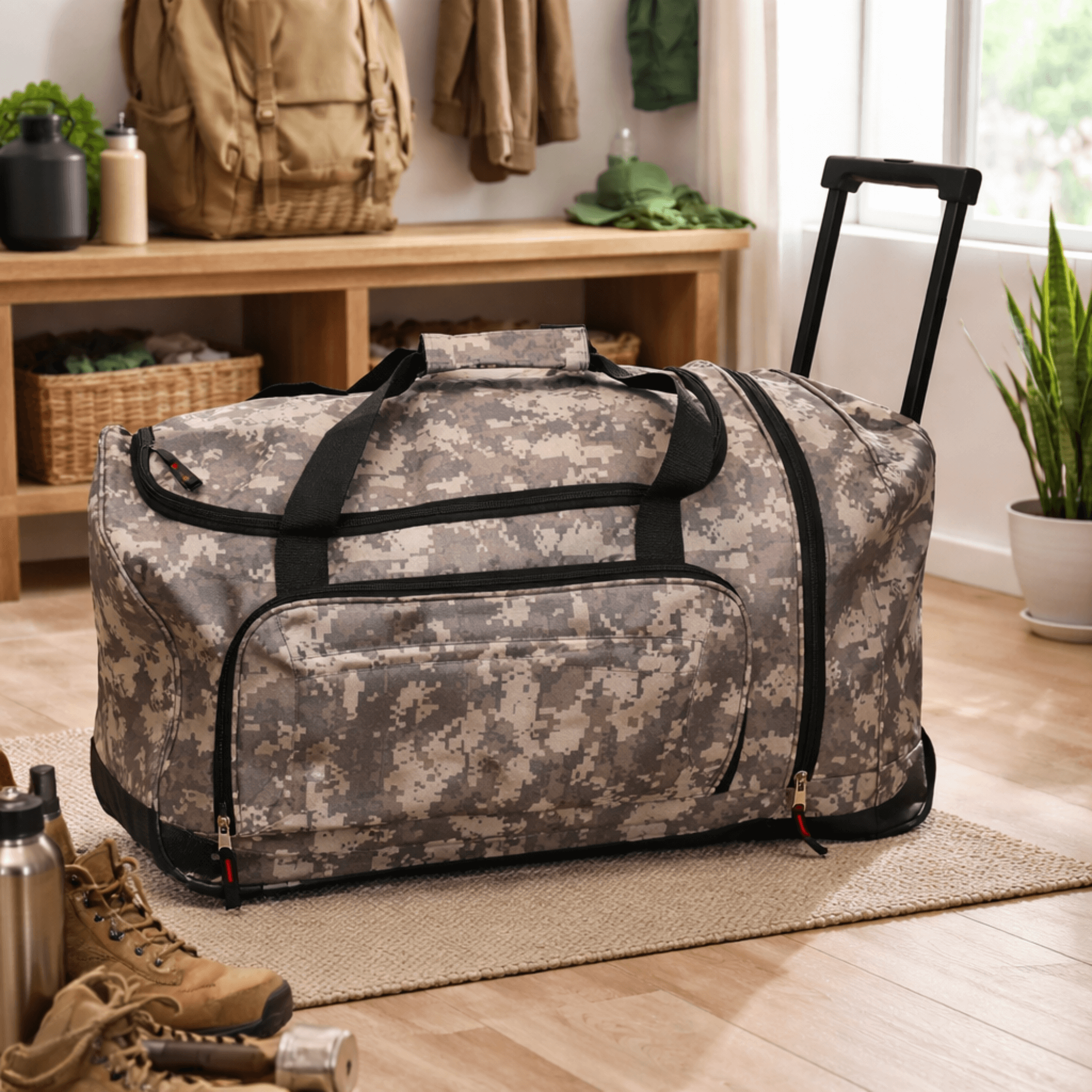 WSK Tactical Survival Bag with Wheels for Emergency Gear Jupiter Gear Home