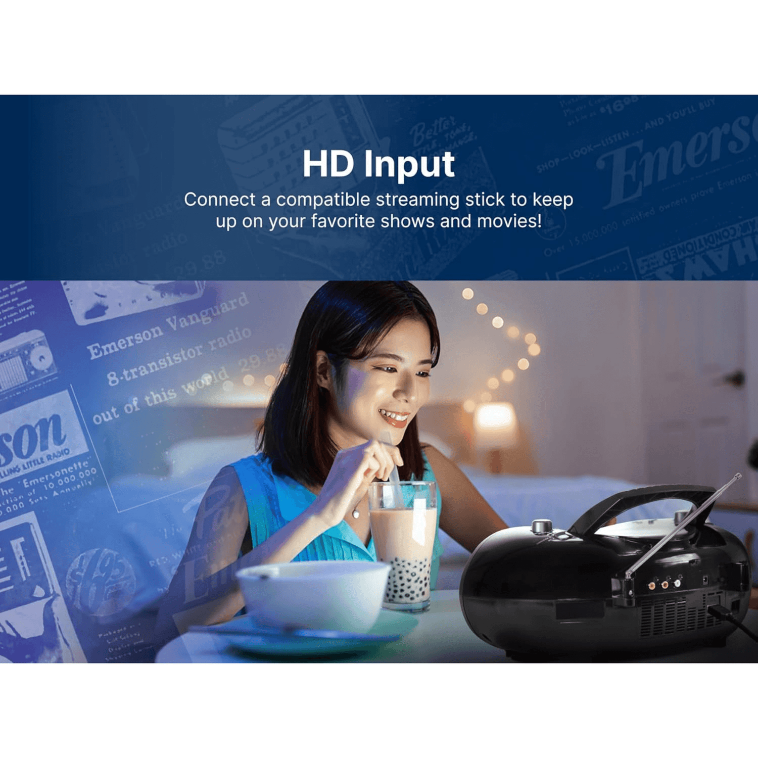 Emerson 7" Bluetooth DVD Boombox - Refurbished Jupiter Gear Home