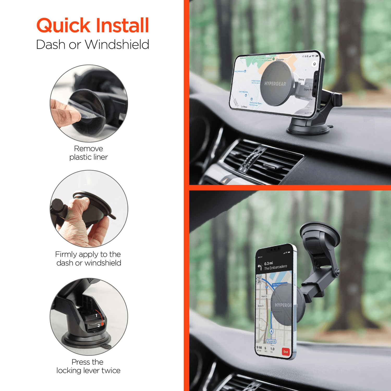 HyperGear MagGrip MagSafe Phone Mount Kit Jupiter Gear Home