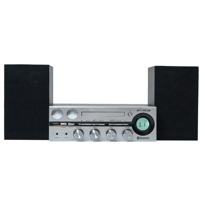 Victor Milwaukee 50W Desktop CD Stereo System Silver - Refurbished Jupiter Gear Home
