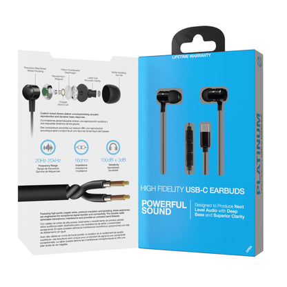Naztech USB-C Metal Earphones Jupiter Gear Home