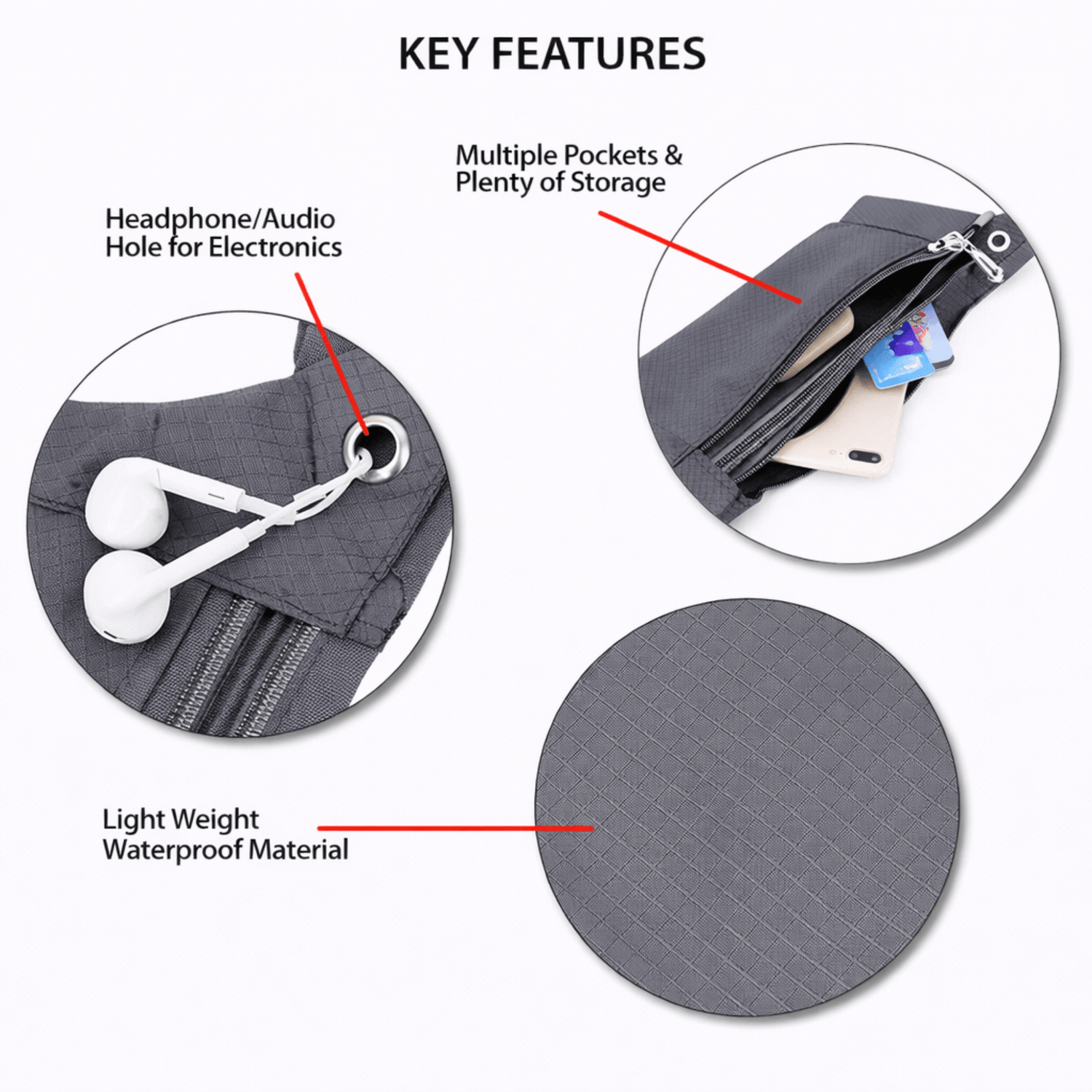 XGear Fitness Waterproof Fanny Pack for Running and Travel Jupiter Gear Home