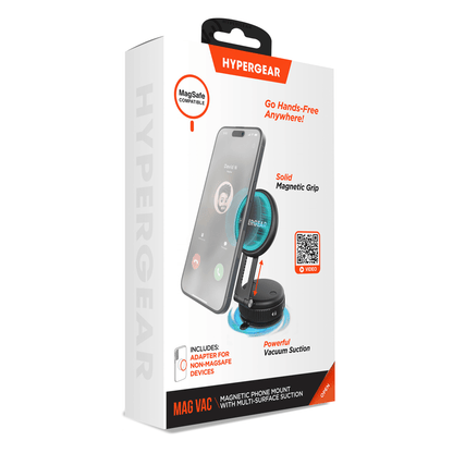 HyperGear Mag Vac Magnetic Phone Mount with Vacuum Suction Cup Base Jupiter Gear Home