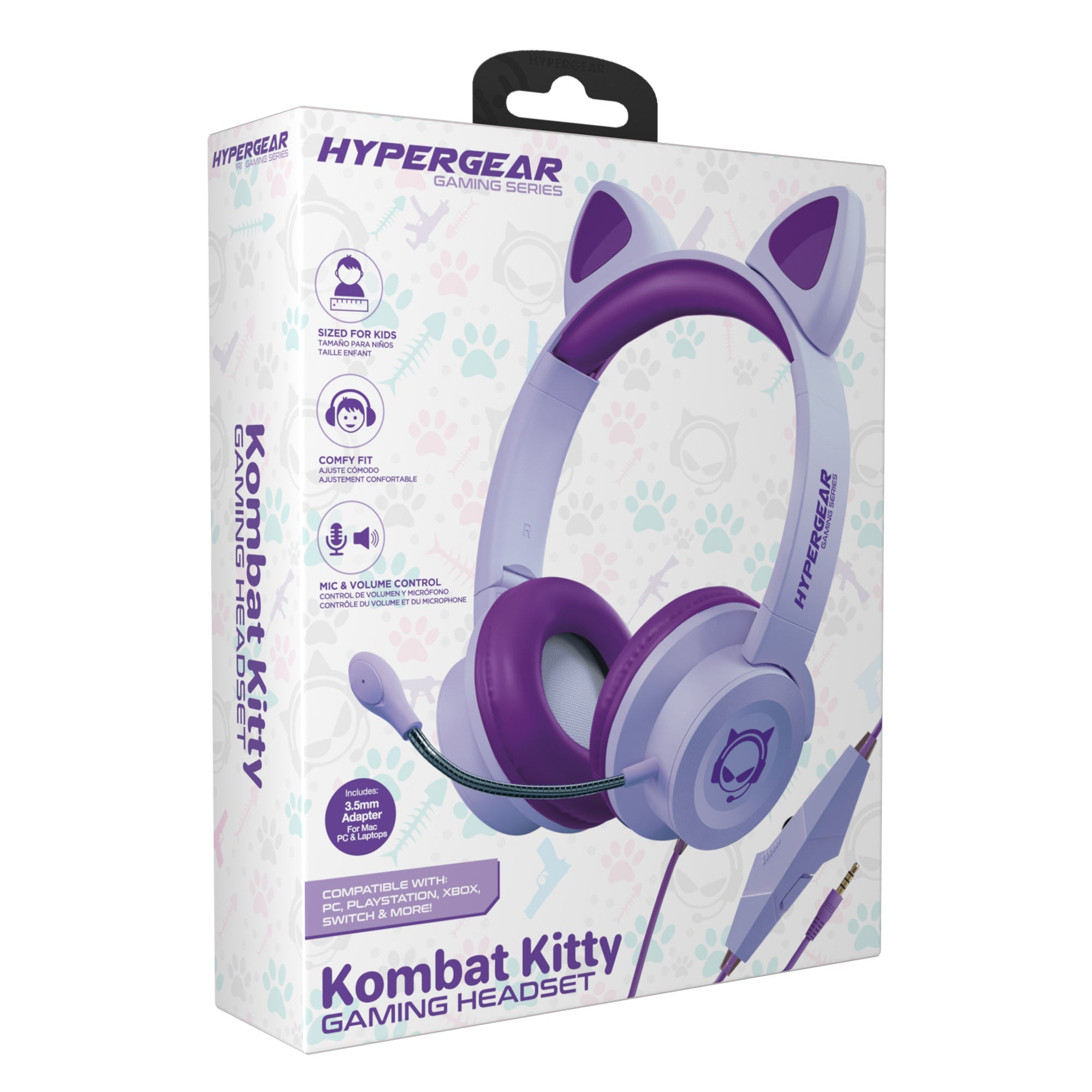 HyperGear Kombat Kitty Gaming Headset with Detachable Mic Jupiter Gear Home