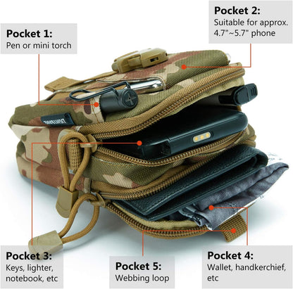 JupiterGear Tactical MOLLE Military Pouch Waist Bag for Hiking, Running and Outdoor Activities Jupiter Gear Home
