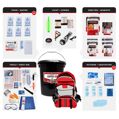 WSK 5-Person 72-Hour Emergency Survival Bucket Kit Jupiter Gear Home