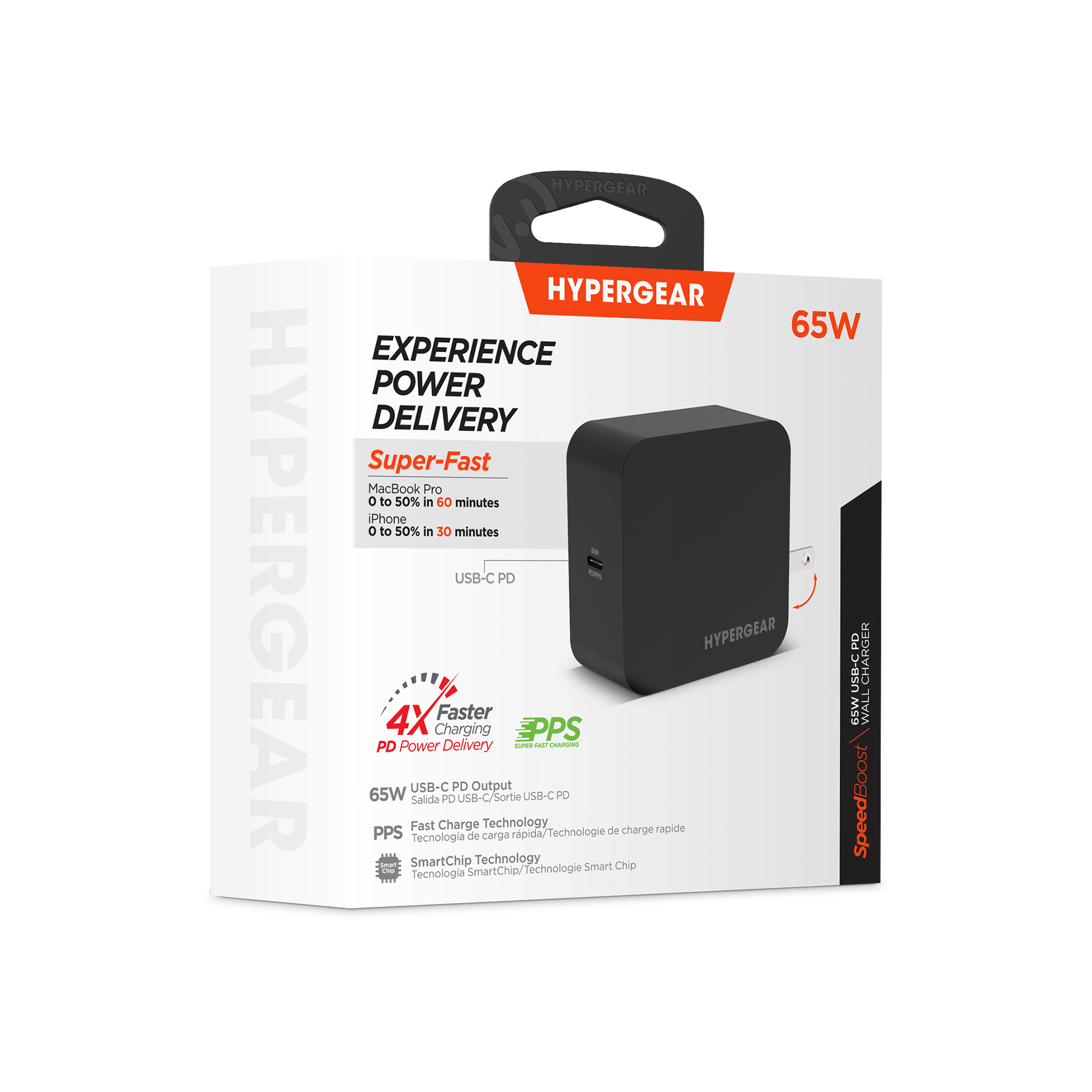 HyperGear SpeedBoost 65W USB-C PD Laptop Wall Charger with PPS Jupiter Gear Home