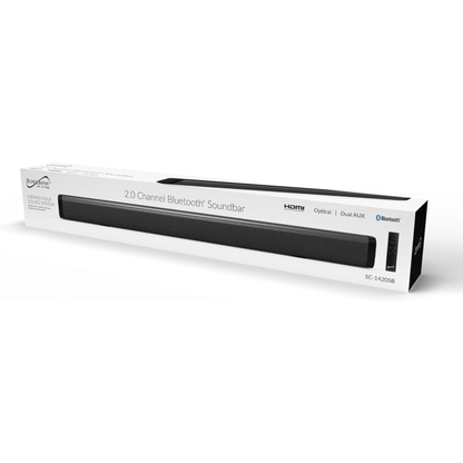 Supersonic 30-inch Optical Bluetooth 2.0 Channel Soundbar with Dual AUX Inputs Jupiter Gear Home