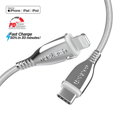 Naztech Titanium USB-C to Lightning Braided Cable 6ft Jupiter Gear Home