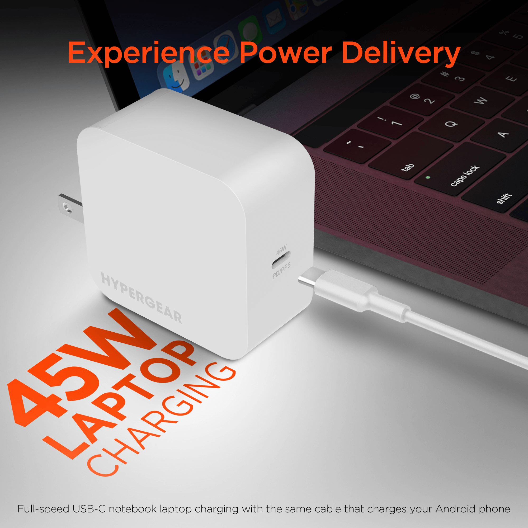 HyperGear SpeedBoost 45W USB-C PD/PPS Laptop Wall Charger with PPS Jupiter Gear Home