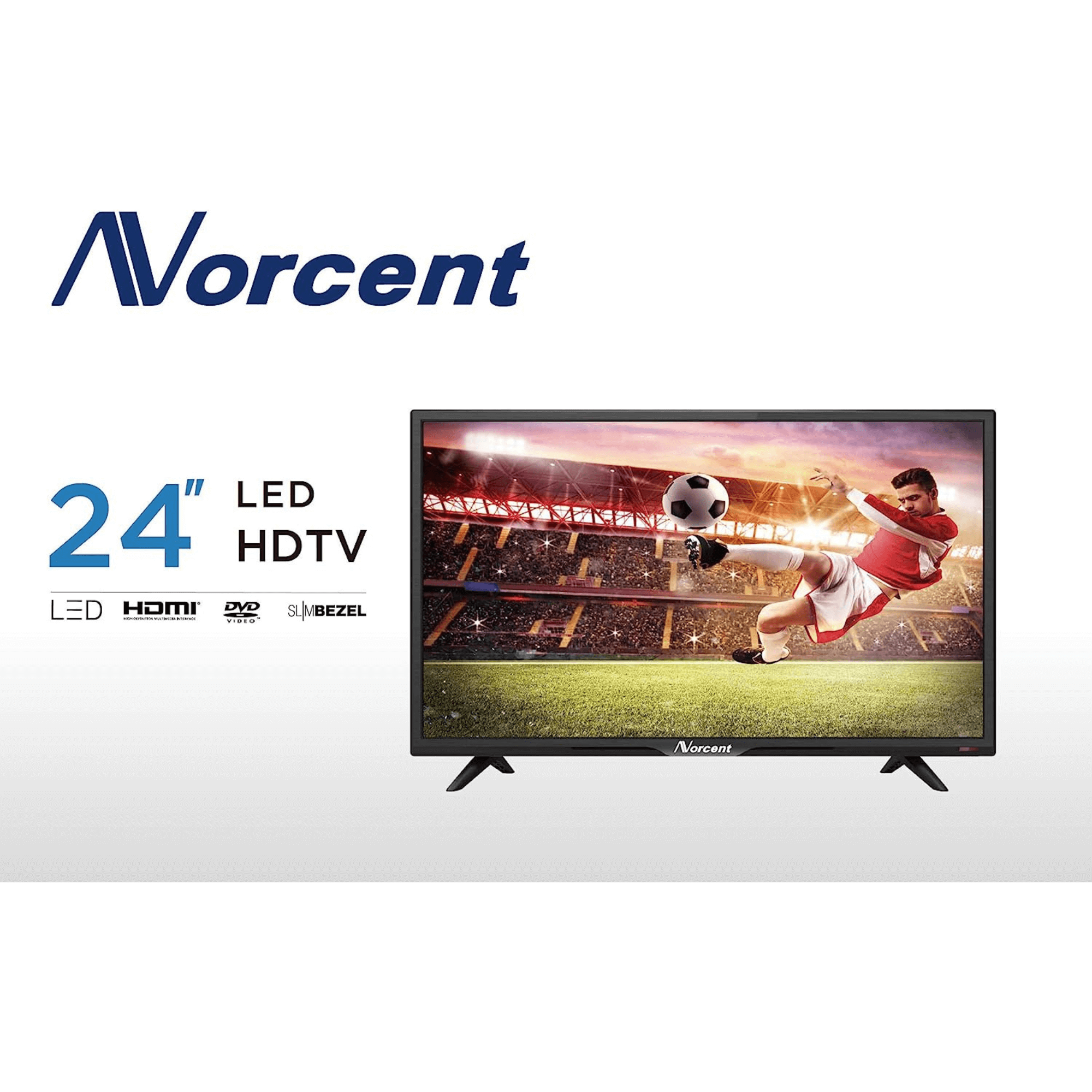 Norcent 24 Inch 720P LED HD Backlight Flat TV DVD Combo with Multimedia Access Jupiter Gear Home