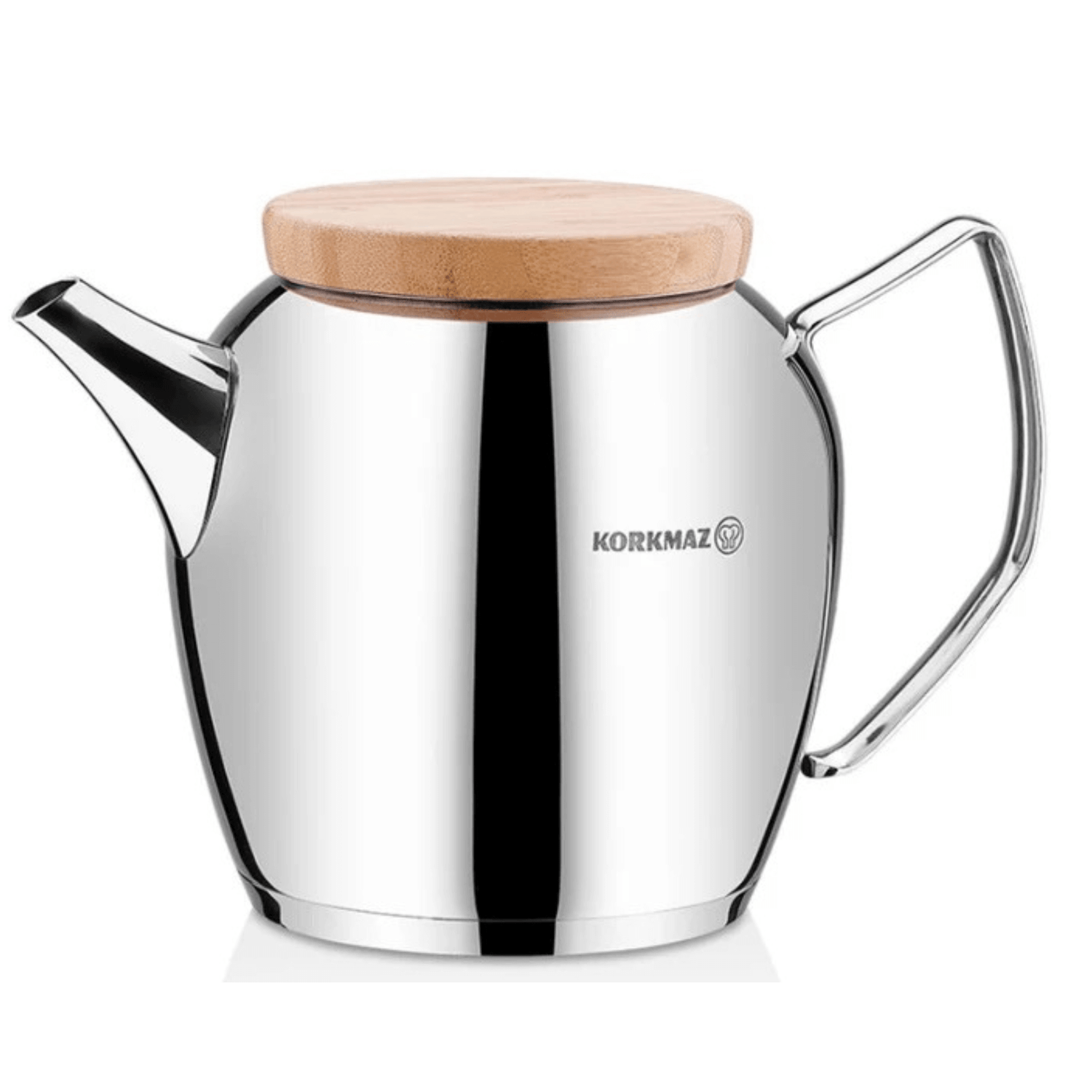 Korkmaz Montana Stainless Steel 2.3L Teapot with Wooden Lid Jupiter Gear Home