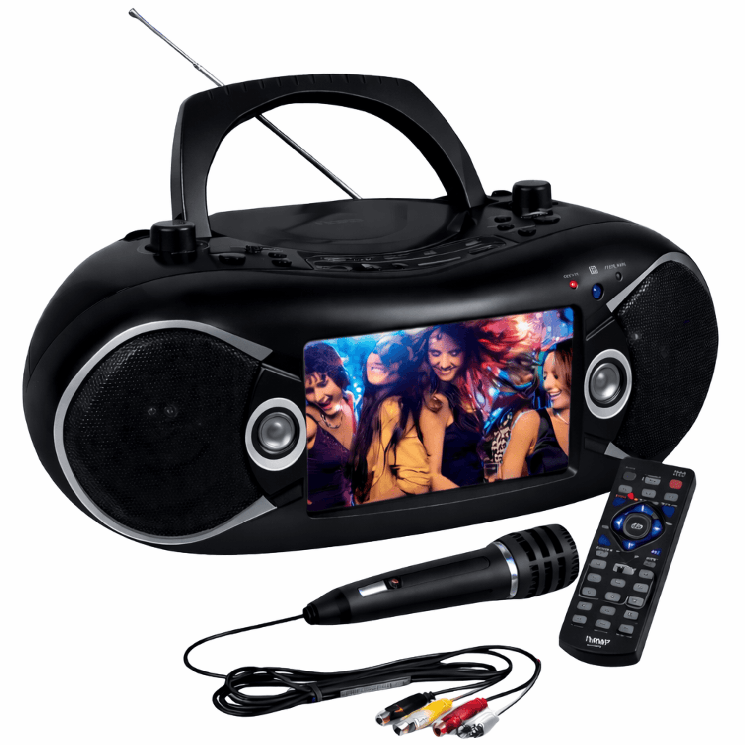Naxa 7” Bluetooth TV DVD Boombox with Mic Black - Refurbished Jupiter Gear Home