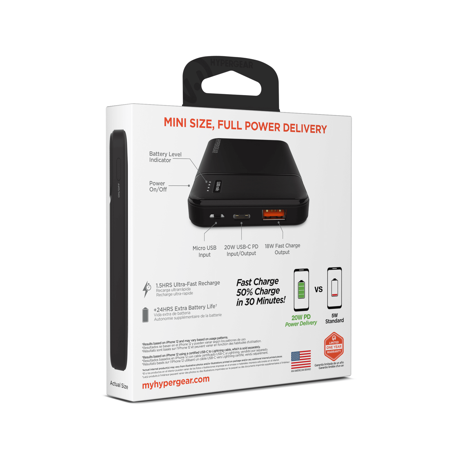 HyperGear 5000mAh PD20W PowerPack Mini Jupiter Gear Home