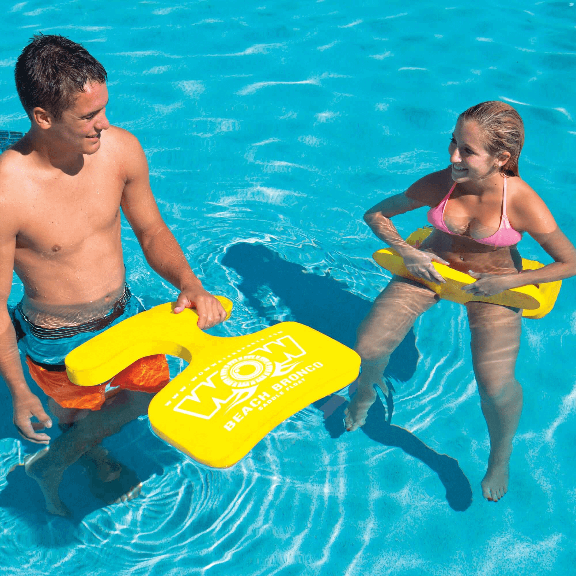 WOW Watersports Beach Bronco for 1 Person 220Ibs or 99kg Maximum Capacity - Yellow Jupiter Gear Home