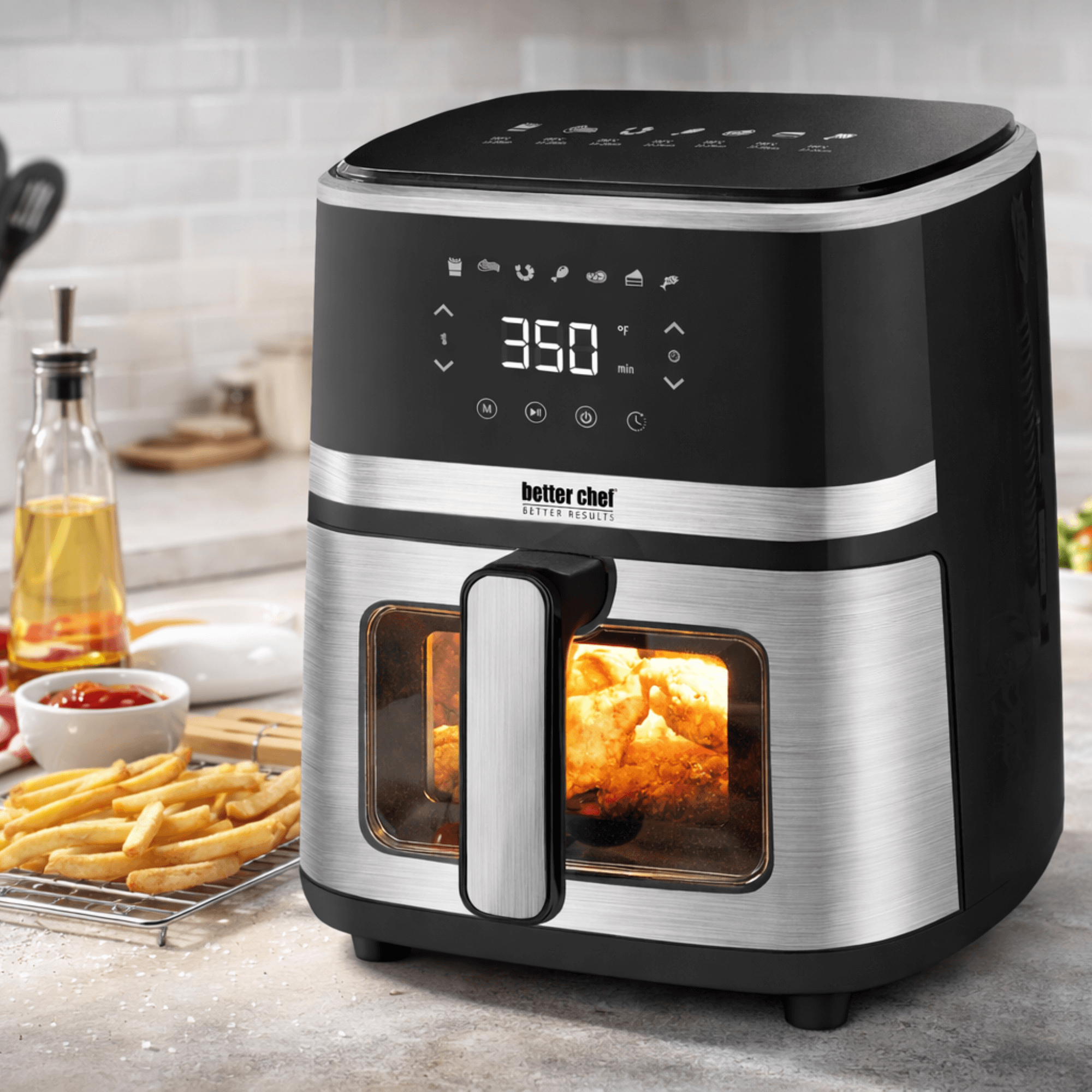Better Chef Stainless Steel 5L Digital Display Air Fryer Jupiter Gear Home