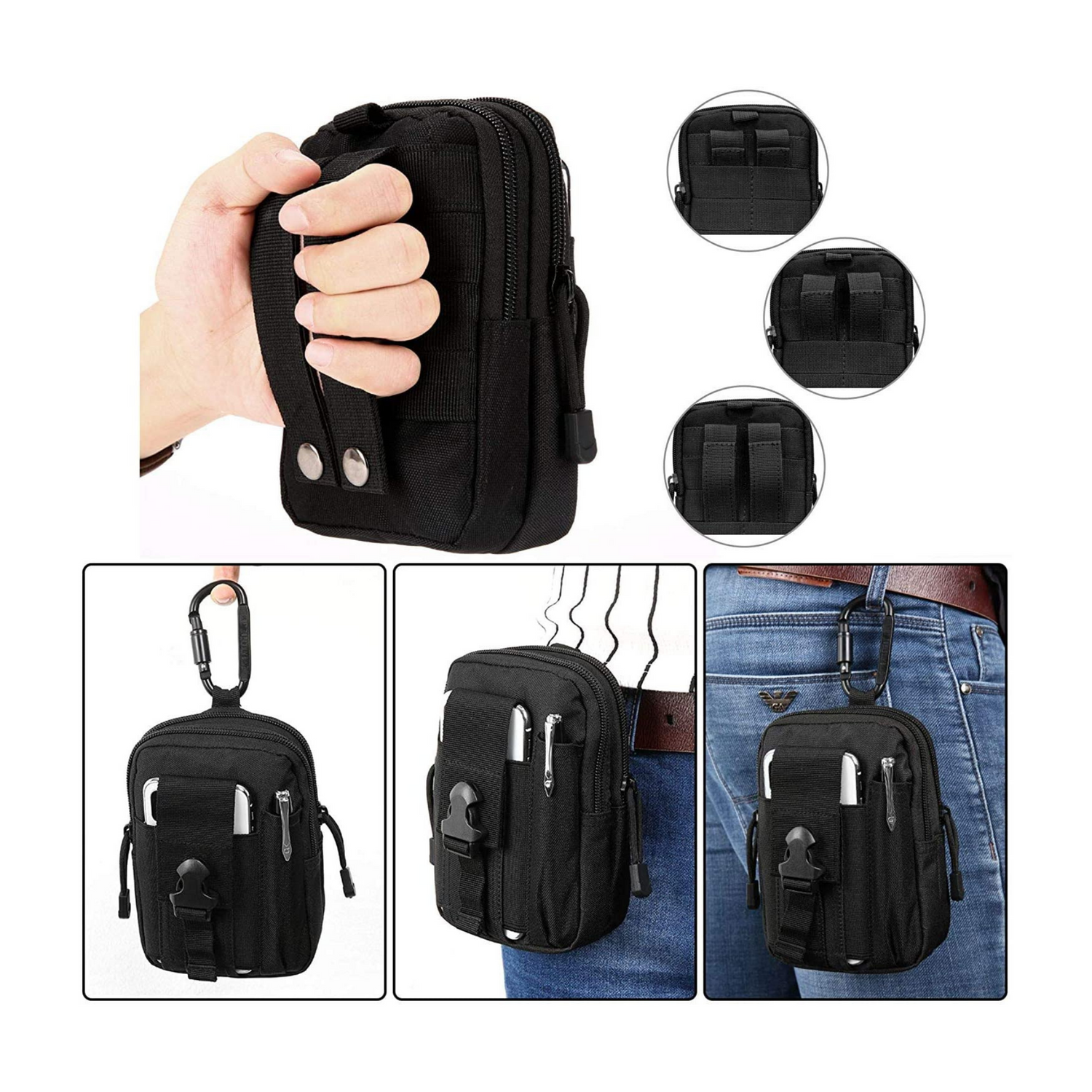 JupiterGear Tactical MOLLE Military Pouch Waist Bag for Hiking, Running and Outdoor Activities Jupiter Gear Home