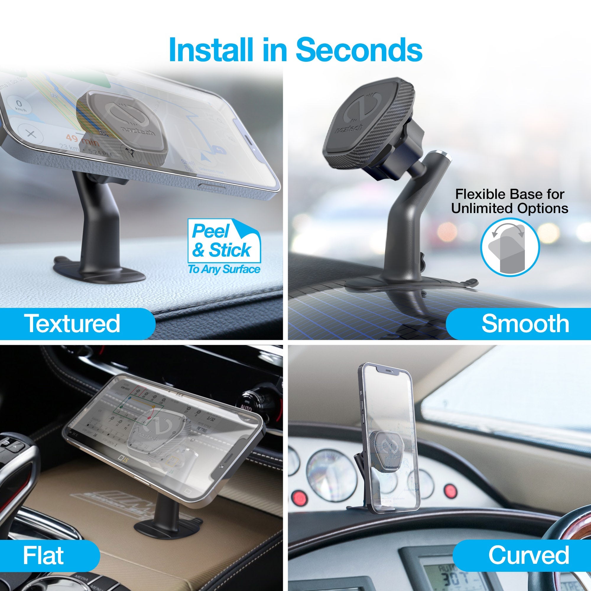 Naztech MagBuddy Elite Dash Mini Mount with Flexible Base Jupiter Gear Home