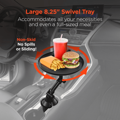 HyperGear Car Caddy Cup Holder Swivel Tray Expandable w Phone Mount Jupiter Gear Home