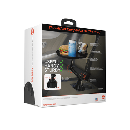 HyperGear Car Caddy Cup Holder Swivel Tray Expandable w Phone Mount Jupiter Gear Home