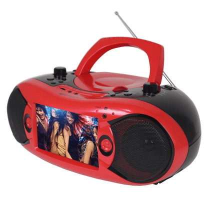Emerson 7" Bluetooth TV DVD Boombox Red - Refurbished Jupiter Gear Home