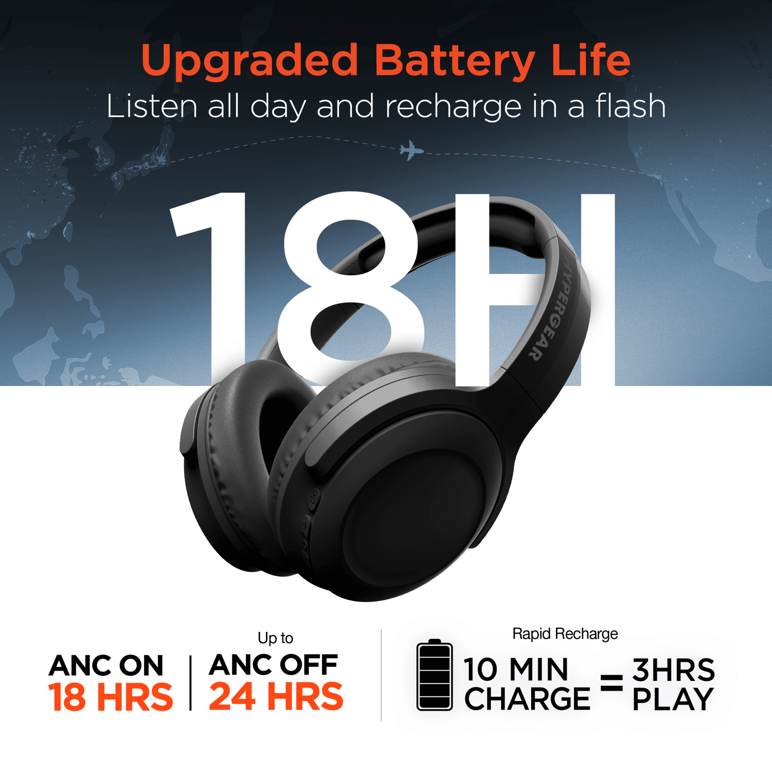 HyperGear Stealth2 ANC Wireless Headphones Jupiter Gear Home