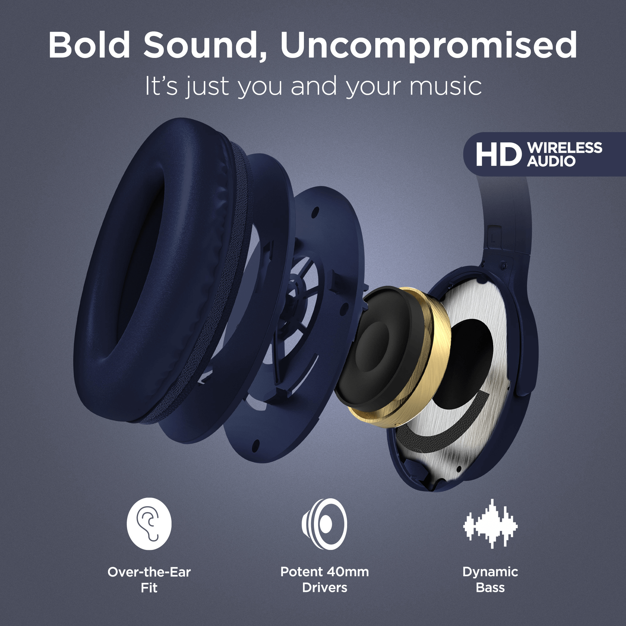HyperGear Stealth2 ANC Wireless Headphones Jupiter Gear Home